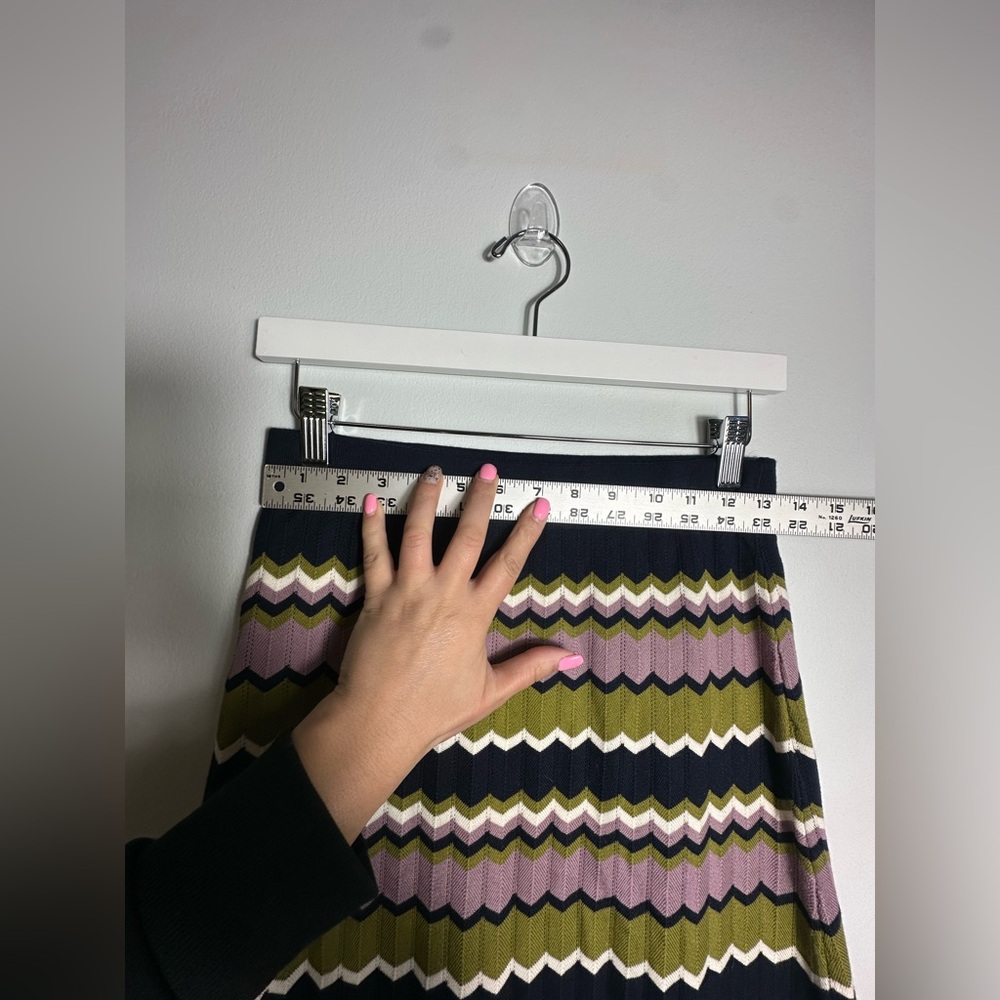 NEW SEZANE Parniane Striped Knit Midi Cotton Skirt  Dress Size Medium - Picture 13 of 15